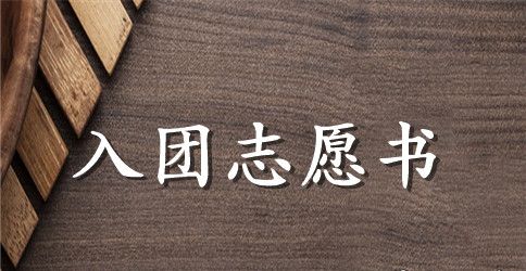 中学申请入团志愿书模板