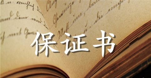 精选工作保证书三篇