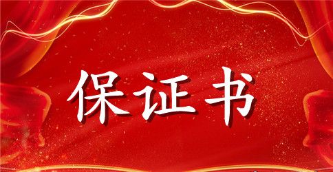保证安全的保证书锦集5篇